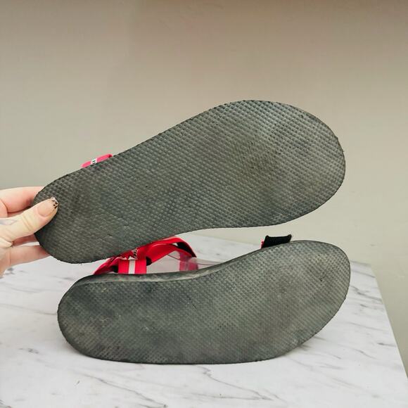 Victorias Secret Pink Strappy Neon Red Sandals Women’s Size 8 - Picture 7 of 8